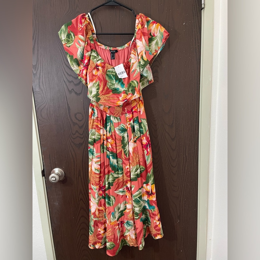 Forever 21 ruffle off shoulder dress